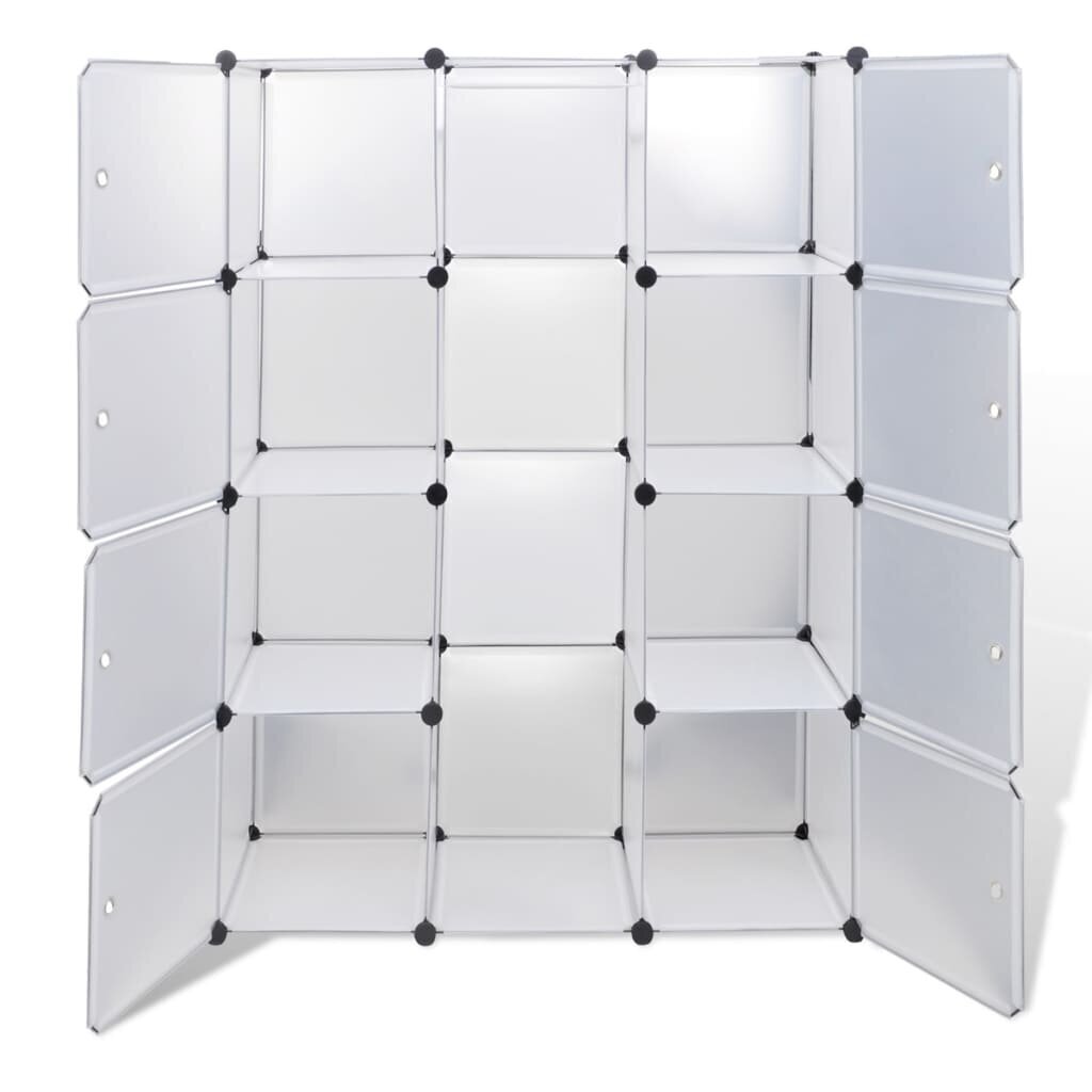 vidaXL modulaarne kapp 9 sektsiooniga, valge, 37 x 115 x 150 cm hind ja info | Kapid | kaup24.ee