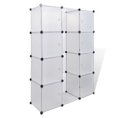 vidaXL modulaarne kapp 9 sektsiooniga, valge, 37 x 115 x 150 cm hind ja info | Kapid | kaup24.ee