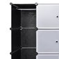 vidaXL modulaarne kapp 18 sektsiooni must ja valge 37 x 146 x 180,5 cm цена и информация | Kapid | kaup24.ee
