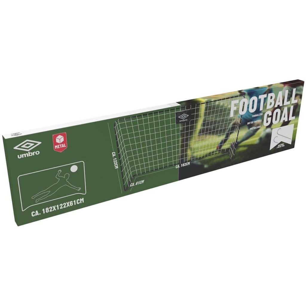 Jalgpallivärav UMBRO 182x122x61cm цена и информация | Jalgpalliväravad ja -võrgud | kaup24.ee