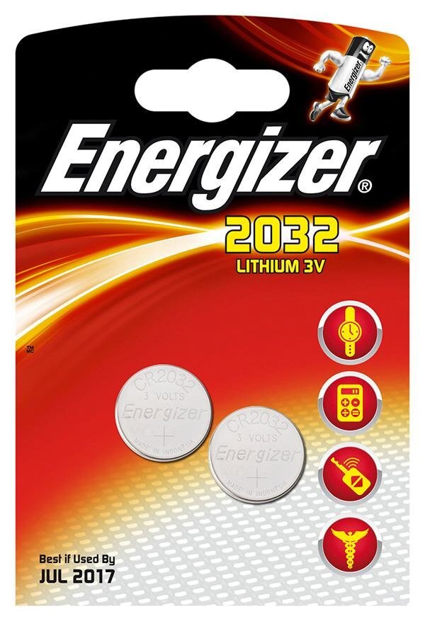 Energizer CR2032 patareid, 2 tk. hind ja info | Patareid | kaup24.ee