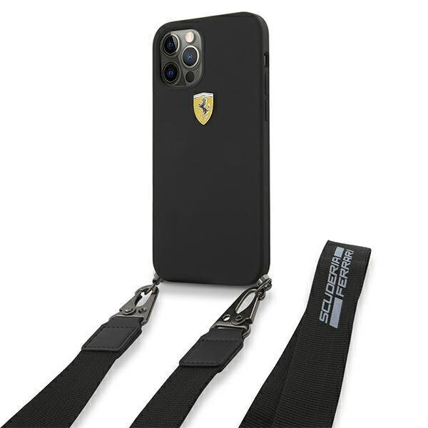 Ferrari FESTRAHCP12MBK iPhone 12/12 Pro 6,1 "black On Track Silicone strap цена и информация | Telefoni kaaned, ümbrised | kaup24.ee