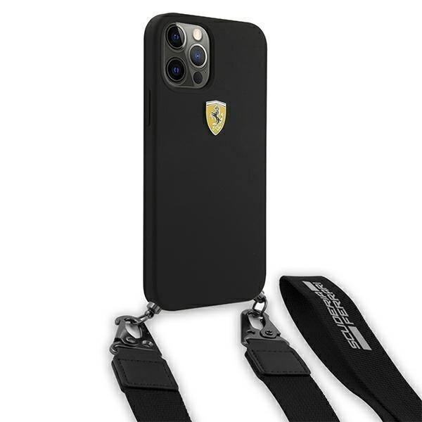 Ferrari FESTRAHCP12MBK iPhone 12/12 Pro 6,1 "black On Track Silicone strap цена и информация | Telefoni kaaned, ümbrised | kaup24.ee