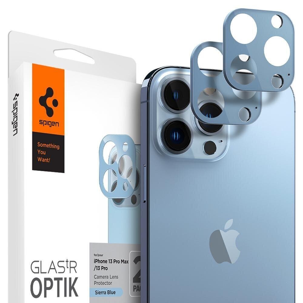 Spigen Optik Lens Protector, iPhone 13 Pro/13 Pro Max Sierra Blue цена и информация | Ekraani kaitsekiled | kaup24.ee