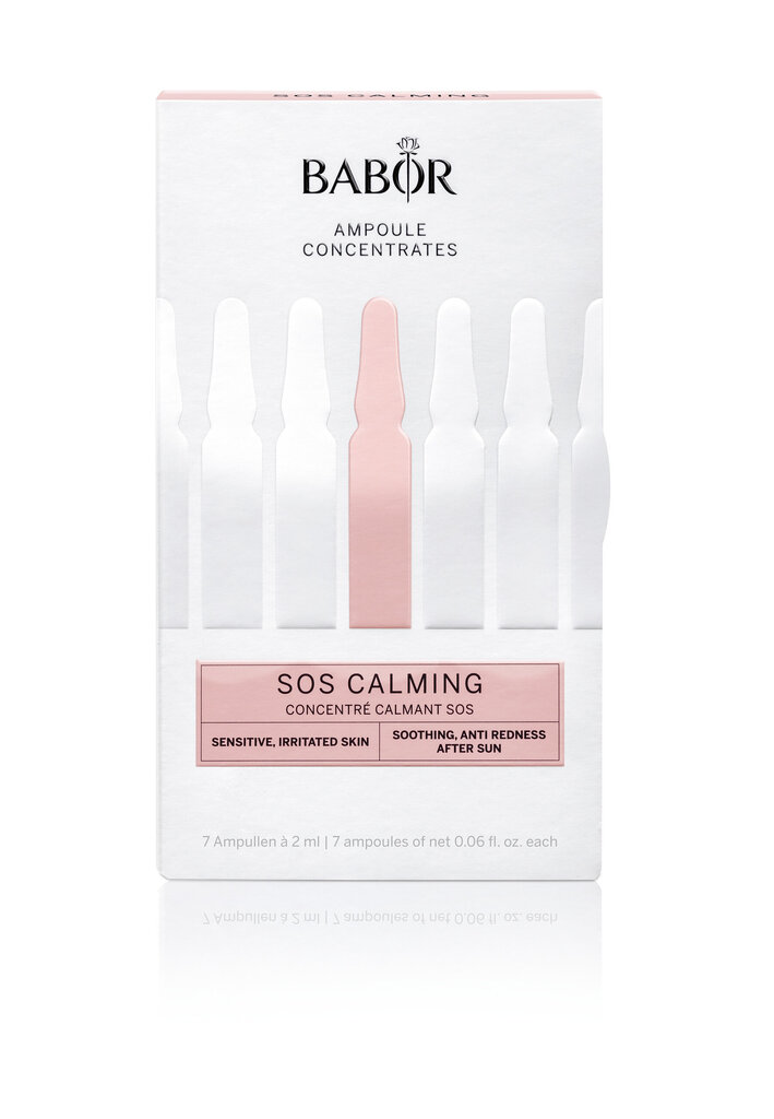 Rahustavad ampullid stressis naha koheseks leevendamiseks Babor SOS Calming Ampoule Concentrates, 7 x 2 ml цена и информация | Näoõlid, seerumid | kaup24.ee