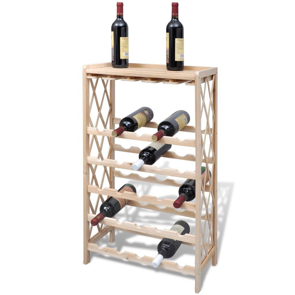 Puidust veiniriiul 25 pudeli jaoks hind ja info | Köögitarbed | kaup24.ee