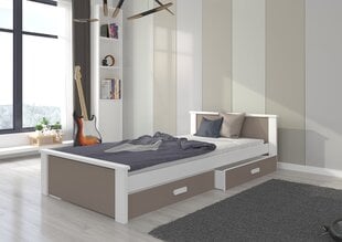 Кровать ADRK Furniture Aldex, коричневая цена и информация | Детские кровати | kaup24.ee