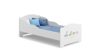Кровать ADRK Furniture Amadis Dinosaurs, белая цена и информация | Детские кровати | kaup24.ee