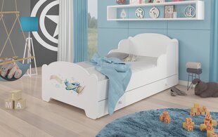 Кровать ADRK Furniture Amadis Plane with a Banner, белая цена и информация | Детские кровати | kaup24.ee