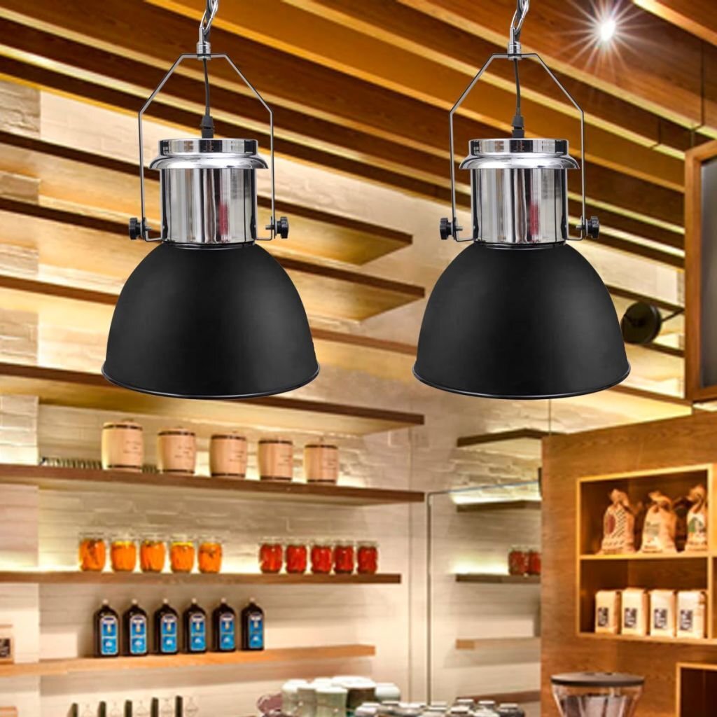 Modernne metallist laelamp, must hind ja info | Rippvalgustid | kaup24.ee