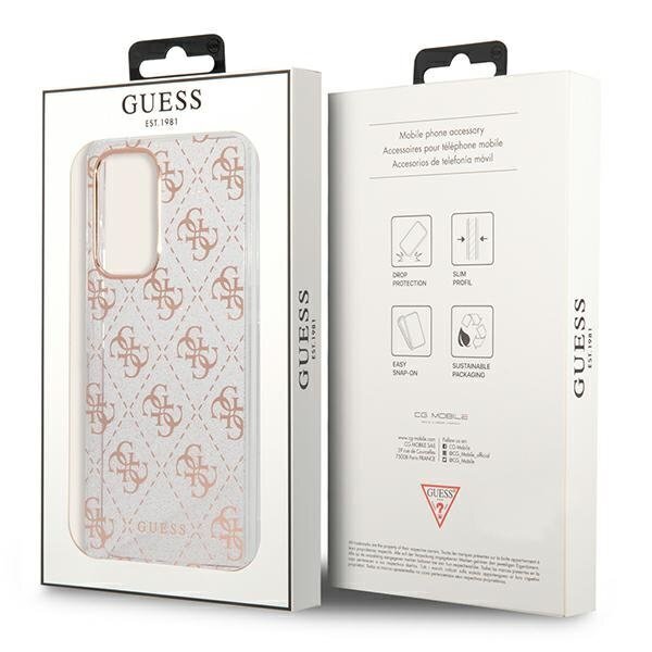 Guess GUHCA53PCU4GLPI A53 5G A536 pink / pink hard 4G Glitter цена и информация | Telefoni kaaned, ümbrised | kaup24.ee