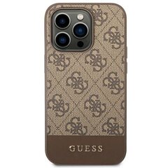 Guess GUHCP14LG4GLBR iPhone 14 Pro 6.1 "brown / brown hard 4G Stripe Collection цена и информация | Чехлы для телефонов | kaup24.ee