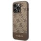 Guess GUHCP14LG4GLBR iPhone 14 Pro 6.1 "brown / brown hard 4G Stripe Collection hind ja info | Telefoni kaaned, ümbrised | kaup24.ee