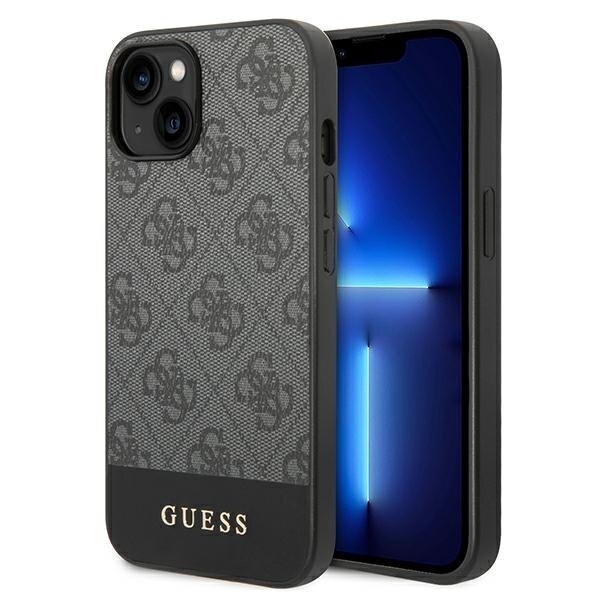 Guess GUHCP14SG4GLGR iPhone 14 6.1 "gray / gray hard 4G Stripe Collection hind ja info | Telefoni kaaned, ümbrised | kaup24.ee