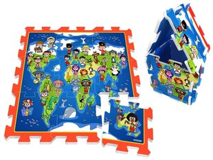 Коврик-пазл из пены с картой мира ZA3147 цена и информация | Игрушки для малышей | kaup24.ee