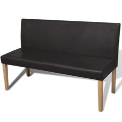 Темно-коричневый диван - скамейка, искусственная кожа цена и информация | Полки для обуви, банкетки | kaup24.ee