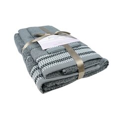 KrisMar Tekstiil rätikute komplekt Grey, 3 tk. цена и информация | Полотенца | kaup24.ee
