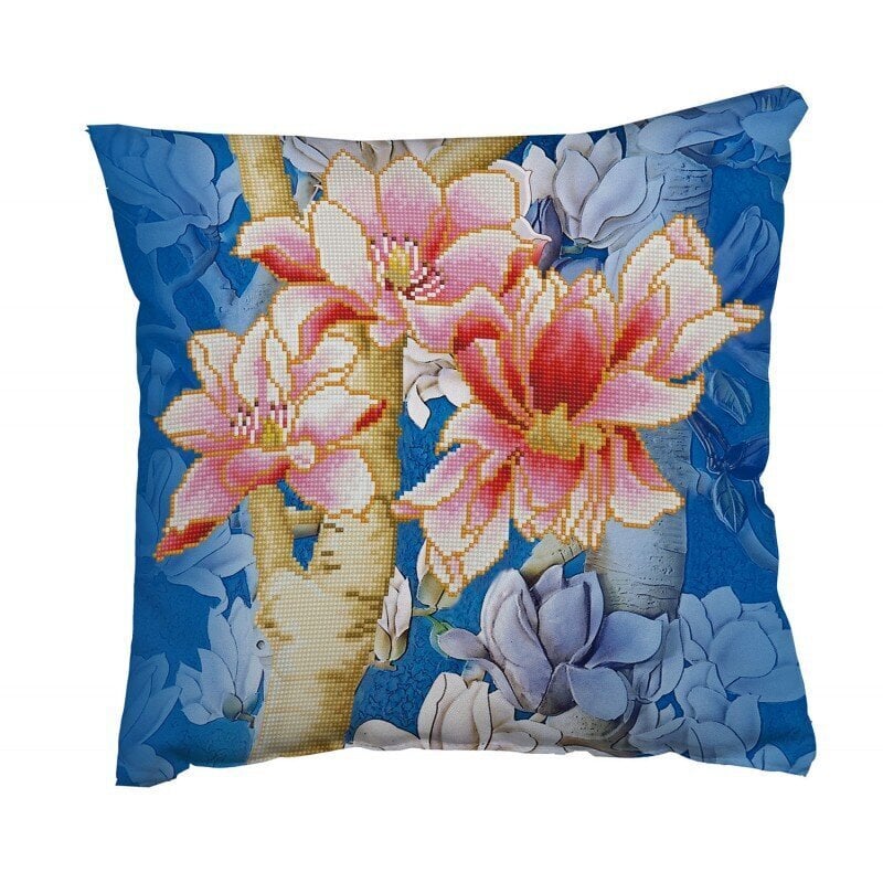 Teemantmosaiik Magnolias On Blue, 45x45 cm цена и информация | Teemantmaalid, teemanttikandid | kaup24.ee