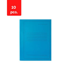 Папка картонная SMLT, со скрепкой, А4, в упаковке 10 шт., синяя сп. цена и информация | Канцелярские товары | kaup24.ee
