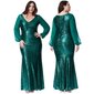 Pidulik roheline glitter maksikleit, sifoon varrkatega hind ja info | Kleidid | kaup24.ee