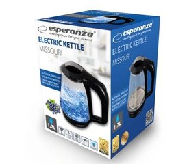Электрический чайник Esperanza MISSOURI 1500 Вт цена и информация | Электрочайники | kaup24.ee