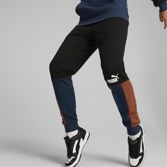 Мужские спортивные штаны Puma Ess+ Block Sweatpants 849037 71, черные/оранжевые/синие цена и информация | Мужская спортивная одежда | kaup24.ee