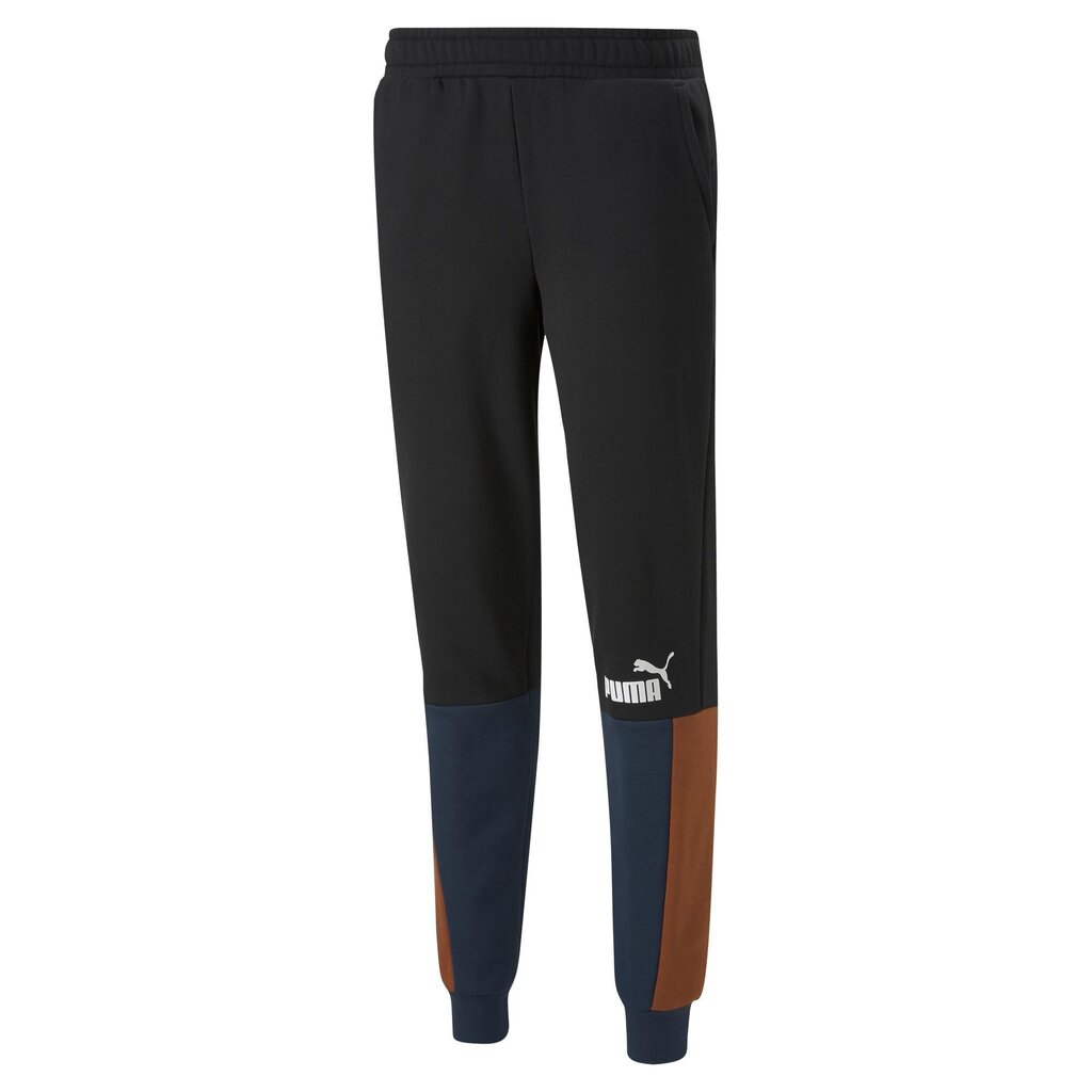 Meeste püksid Puma Ess+ Block Sweatpants Black Blue Orange 849037 71 hind ja info | Meeste spordiriided | kaup24.ee