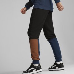 Мужские спортивные штаны Puma Ess+ Block Sweatpants 849037 71, черные/оранжевые/синие цена и информация | Мужская спортивная одежда | kaup24.ee