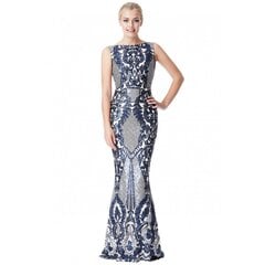 Эксклюзивное платье макси темно-синего цвета с блестками цена и информация | Платья | kaup24.ee