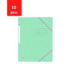Чехол для документов на резинке ELBA OXFORD, А4, картон, в упаковке 10 шт., светло-зеленый сп. цена и информация | Канцелярские товары | kaup24.ee