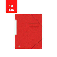 Папка для документов на резинке ELBA OXFORD, А4, картон, красный, в упаковке 10 шт. цена и информация | Канцелярские товары | kaup24.ee