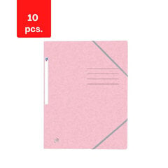 Kummipaelaga dokumendimapp Elba Oxford, A4, papp, pastelne roosa, pakis 10 tk hind ja info | Kirjatarbed | kaup24.ee