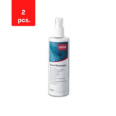 Жидкость NOBO для чистки и обновления белых досок, 250 мл, в упаковке 2 шт. цена и информация | Канцелярские товары | kaup24.ee