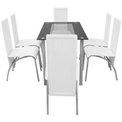 Набор кухонной мебели, 7 шт., Белый цена и информация | Комплекты мебели для столовой | kaup24.ee