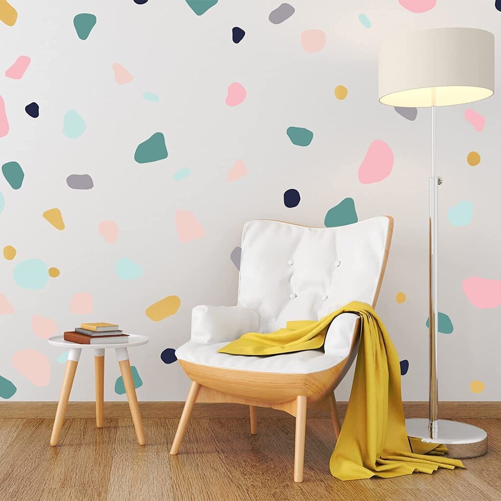Värviline täpiline muster seinakleebised, korduvkasutatavad ja eemaldatavad, Peel and Stick kleebised 120 tk (4 cm x 4 cm) hind ja info | Seinakleebised | kaup24.ee