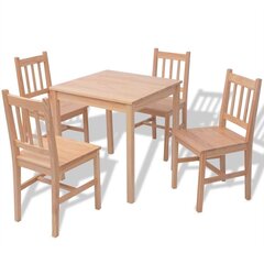 Набор обеденной мебели из пяти частей, сосна цена и информация | Комплекты мебели для столовой | kaup24.ee