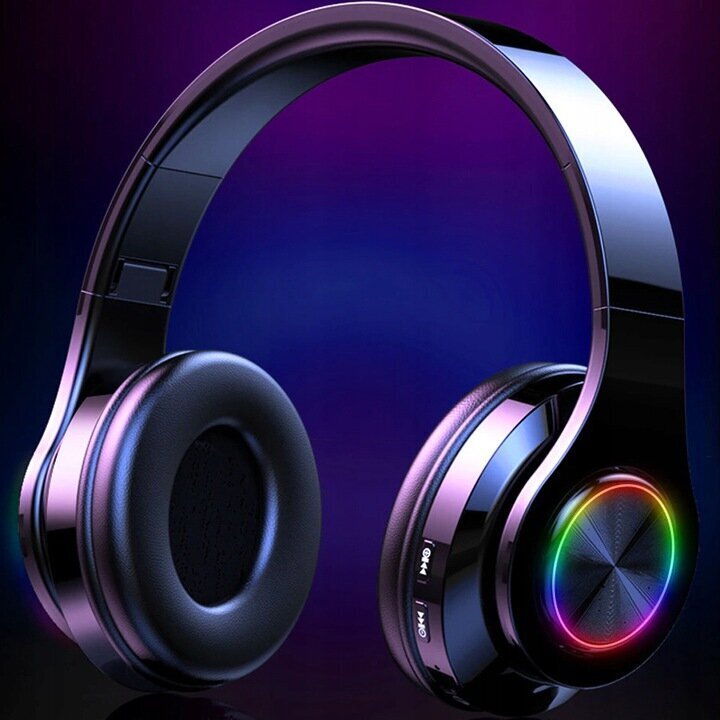 Juhtmevabad kõrvaklapid Bluetooth 5.0 Microphone RGB Must цена и информация | Kõrvaklapid | kaup24.ee