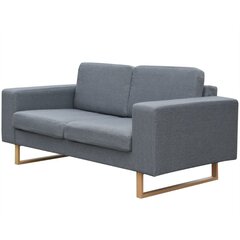 Двухместный светло-серый диван цена и информация | Диваны | kaup24.ee