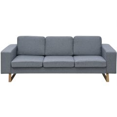 Трехместный тканевый диван, светло-серый цена и информация | Диваны | kaup24.ee