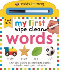 Priddy Learning: My First Wipe Clean Words: A Fun Early Learning Book hind ja info | Noortekirjandus | kaup24.ee