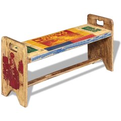 Esikupink toekast taastatud puidust 100 x 30 50 cm цена и информация | Полки для обуви, банкетки | kaup24.ee