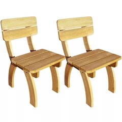 Садовые стулья, 2 шт., пропитанная сосновая древесина цена и информация | Садовые стулья, кресла, пуфы | kaup24.ee