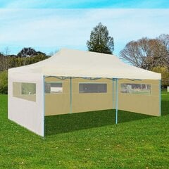 vidaXL kreemjas kokkupandav pop-up peotelk, 580 x 291 x 315 cm цена и информация | Беседки, навесы, тенты | kaup24.ee