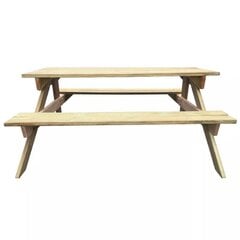Садовый стол для пикника из дерева, 150 x 135, 71,5 см цена и информация | Садовые столы и столики | kaup24.ee