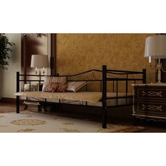 Кровать металлическая, черная, 90x200 см цена и информация | Кровати | kaup24.ee