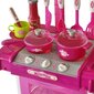 Laste mänguköök tule- ja heliefektidega, roosa hind ja info | Tüdrukute mänguasjad | kaup24.ee