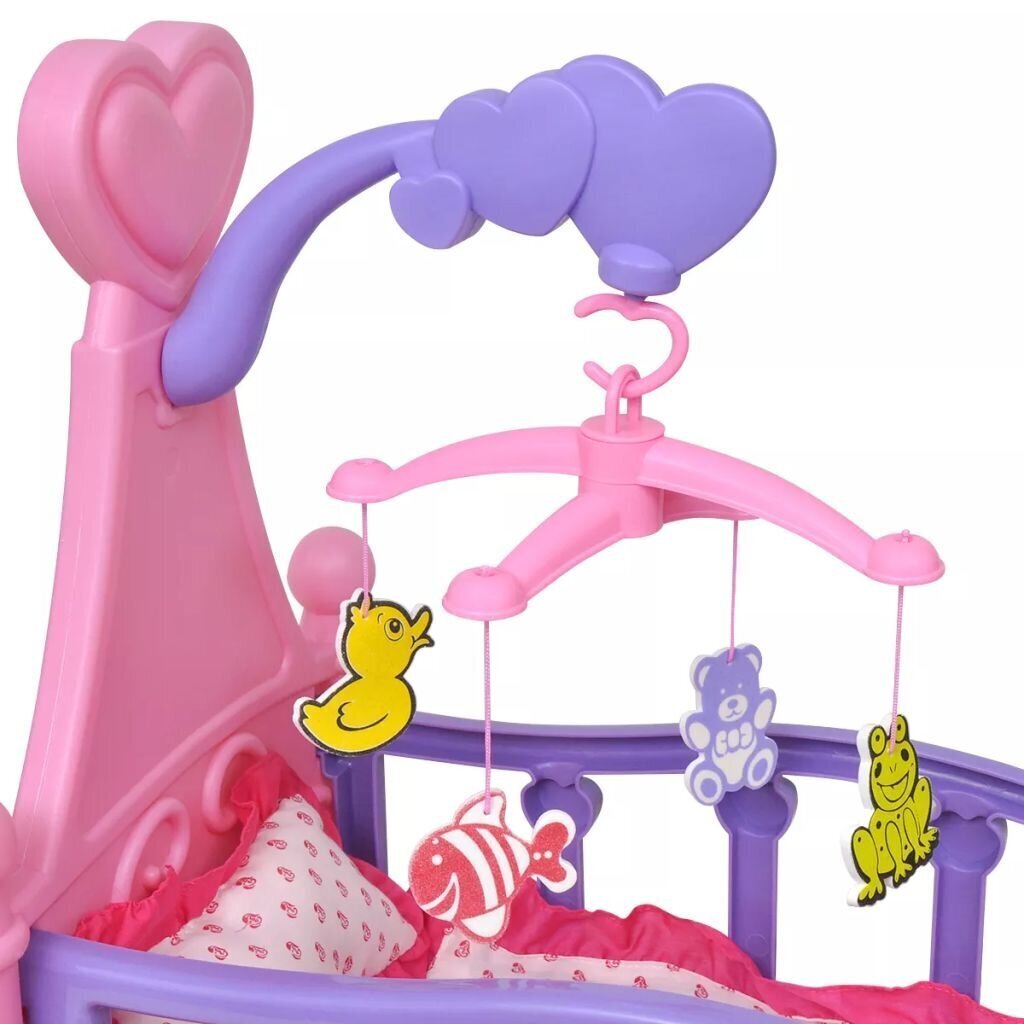 Laste nukuvoodi roosa + lilla цена и информация | Tüdrukute mänguasjad | kaup24.ee