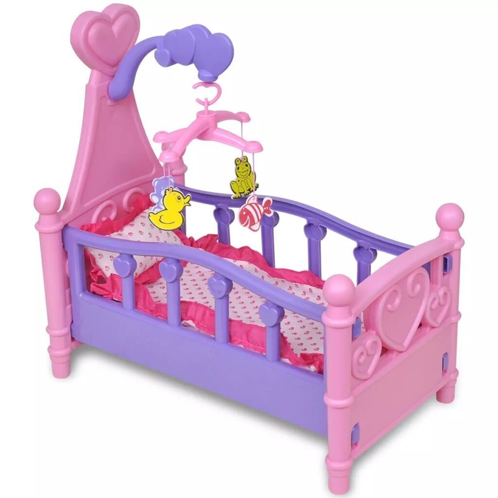 Laste nukuvoodi roosa + lilla цена и информация | Tüdrukute mänguasjad | kaup24.ee