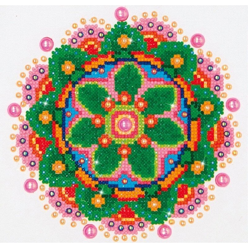 Teemantmosaiik Flower Mandala, 25,40x20,30 cm цена и информация | Teemantmaalid, teemanttikandid | kaup24.ee