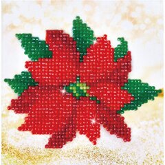 Алмазная мозаика Poinsettia Picture, 13,54x13,54 см цена и информация | Алмазная мозаика | kaup24.ee